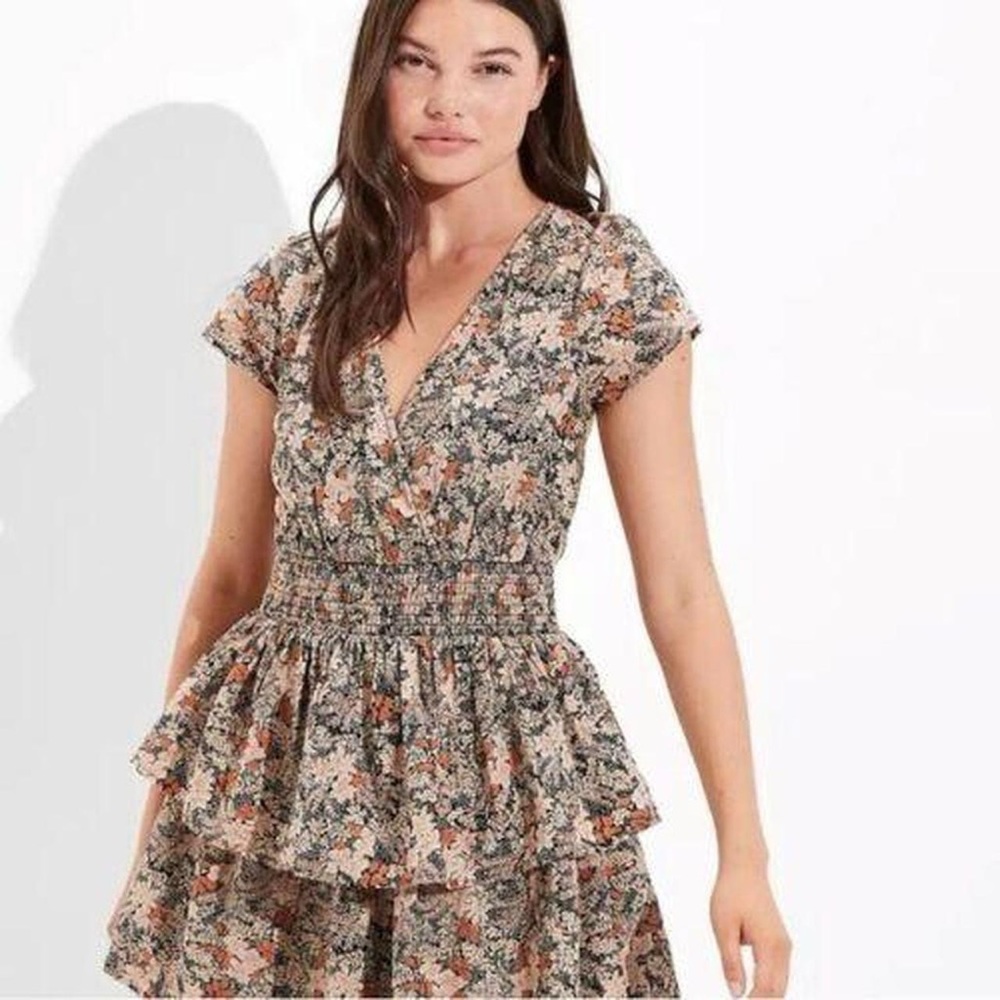 American Eagle Floral Tier Dress Size Size L